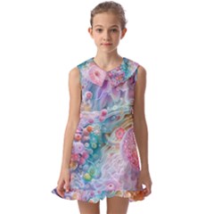 Kids  Pilgrim Collar Ruffle Hem Dress 