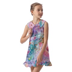 Kids  Pilgrim Collar Ruffle Hem Dress 