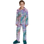 Cells Fluid Bubbles Kids  Long Sleeve Velvet Pajamas Set