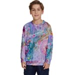 Cells Fluid Bubbles Kids  Crewneck Sweatshirt