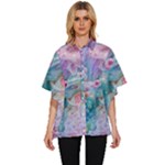 Cells Fluid Bubbles Women s Batwing Button Up Shirt