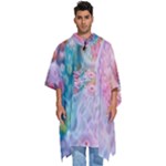 Cells Fluid Bubbles Men s Hooded Rain Ponchos