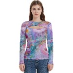 Cells Fluid Bubbles Women s Cut Out Long Sleeve T-Shirt