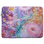 Cells Fluid Bubbles 17  Vertical Laptop Sleeve Case With Pocket