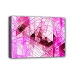 Pink Abstract Lineart Mini Canvas 7  x 5  (Stretched)