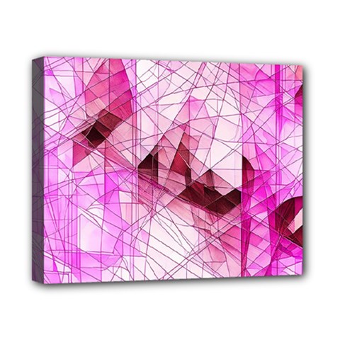 Pink Abstract Lineart Canvas 10  x 8  (Stretched) from ArtsNow.com