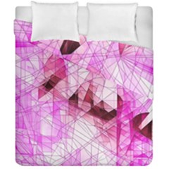 Pink Abstract Lineart Duvet Cover Double Side (California King Size) from ArtsNow.com