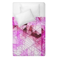 Pink Abstract Lineart Duvet Cover Double Side (Single Size) from ArtsNow.com