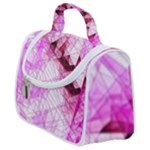 Pink Abstract Lineart Satchel Handbag