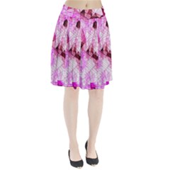 Pink Abstract Lineart Pleated Skirt from ArtsNow.com