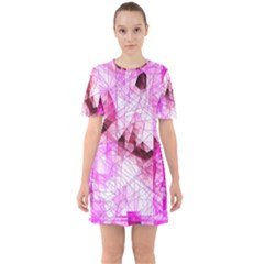 Sixties Short Sleeve Mini Dress 