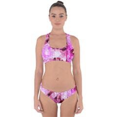 Pink Abstract Lineart Cross Back Hipster Bikini Set from ArtsNow.com