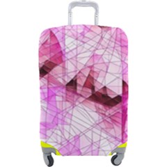 Pink Abstract Lineart Luggage Cover (Large) from ArtsNow.com