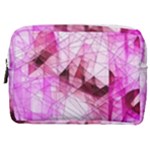 Pink Abstract Lineart Make Up Pouch (Medium)