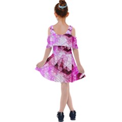 Kids  Shoulder Cutout Chiffon Dress 