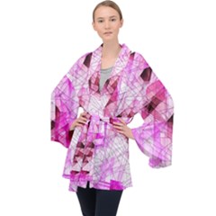 Long Sleeve Velvet Kimono  