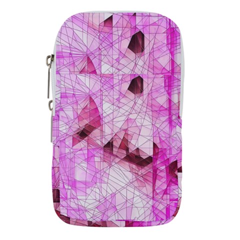 Pink Abstract Lineart Waist Pouch (Large) from ArtsNow.com