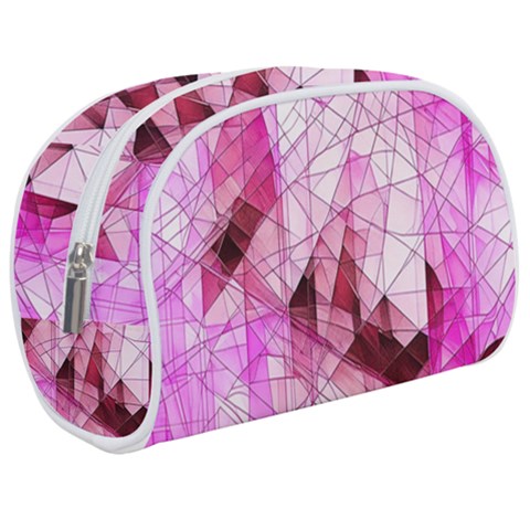 Pink Abstract Lineart Make Up Case (Medium) from ArtsNow.com