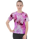 Pink Abstract Lineart Women s Sport Raglan T-Shirt