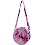 Pink Abstract Lineart Crossbody Circle Bag