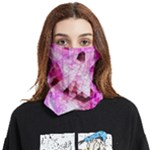 Pink Abstract Lineart Face Covering Bandana (Two Sides)