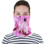 Pink Abstract Lineart Face Seamless Bandana (Adult)