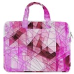 Pink Abstract Lineart MacBook Pro 13  Double Pocket Laptop Bag