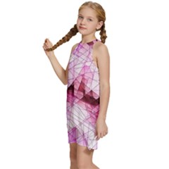 Kids  Halter Collar Waist Tie Chiffon Dress 