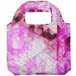 Pink Abstract Lineart Foldable Grocery Recycle Bag