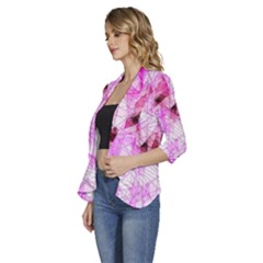 Women s 3/4 Sleeve Ruffle Edge Open Front Jacket 