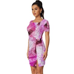 Fitted Knot Split End Bodycon Dress 