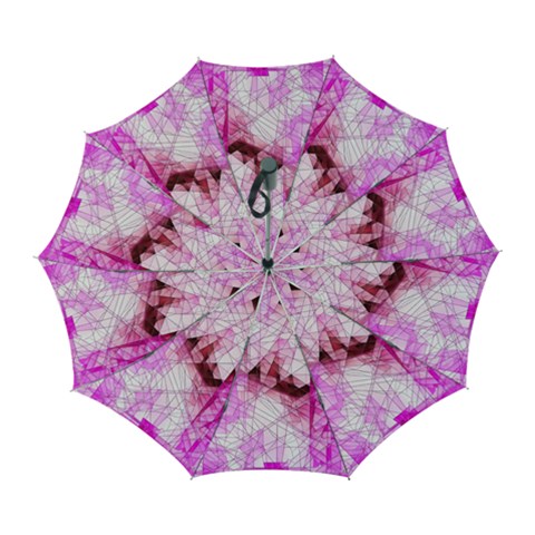 Pink Abstract Lineart Automatic Folding Umbrella with Case (Large) from ArtsNow.com