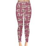 Whimsy Chickens Pattern Everyday Leggings 