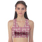 Whimsy Chickens Pattern Fitness Sports Bra