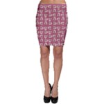 Whimsy Chickens Pattern Bodycon Skirt