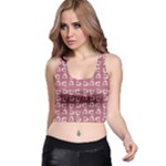 Whimsy Chickens Pattern Racer Back Crop Top