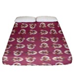 Whimsy Chickens Pattern Fitted Sheet (Queen Size)