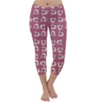 Whimsy Chickens Pattern Capri Winter Leggings 