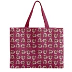 Whimsy Chickens Pattern Zipper Mini Tote Bag