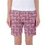 Whimsy Chickens Pattern Women s Basketball Shorts