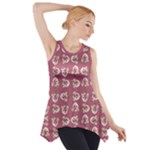 Whimsy Chickens Pattern Side Drop Tank Tunic