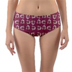 Whimsy Chickens Pattern Reversible Mid-Waist Bikini Bottoms