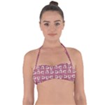 Whimsy Chickens Pattern Tie Back Bikini Top