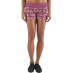 Whimsy Chickens Pattern Yoga Shorts