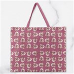 Whimsy Chickens Pattern Zipper Large Tote Bag