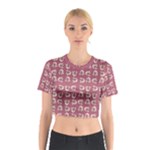 Whimsy Chickens Pattern Cotton Crop Top