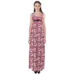 Whimsy Chickens Pattern Empire Waist Maxi Dress