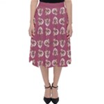 Whimsy Chickens Pattern Classic Midi Skirt