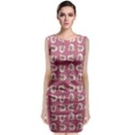 Whimsy Chickens Pattern Classic Sleeveless Midi Dress