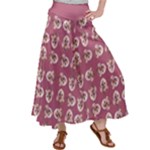 Whimsy Chickens Pattern Women s Satin Palazzo Pants